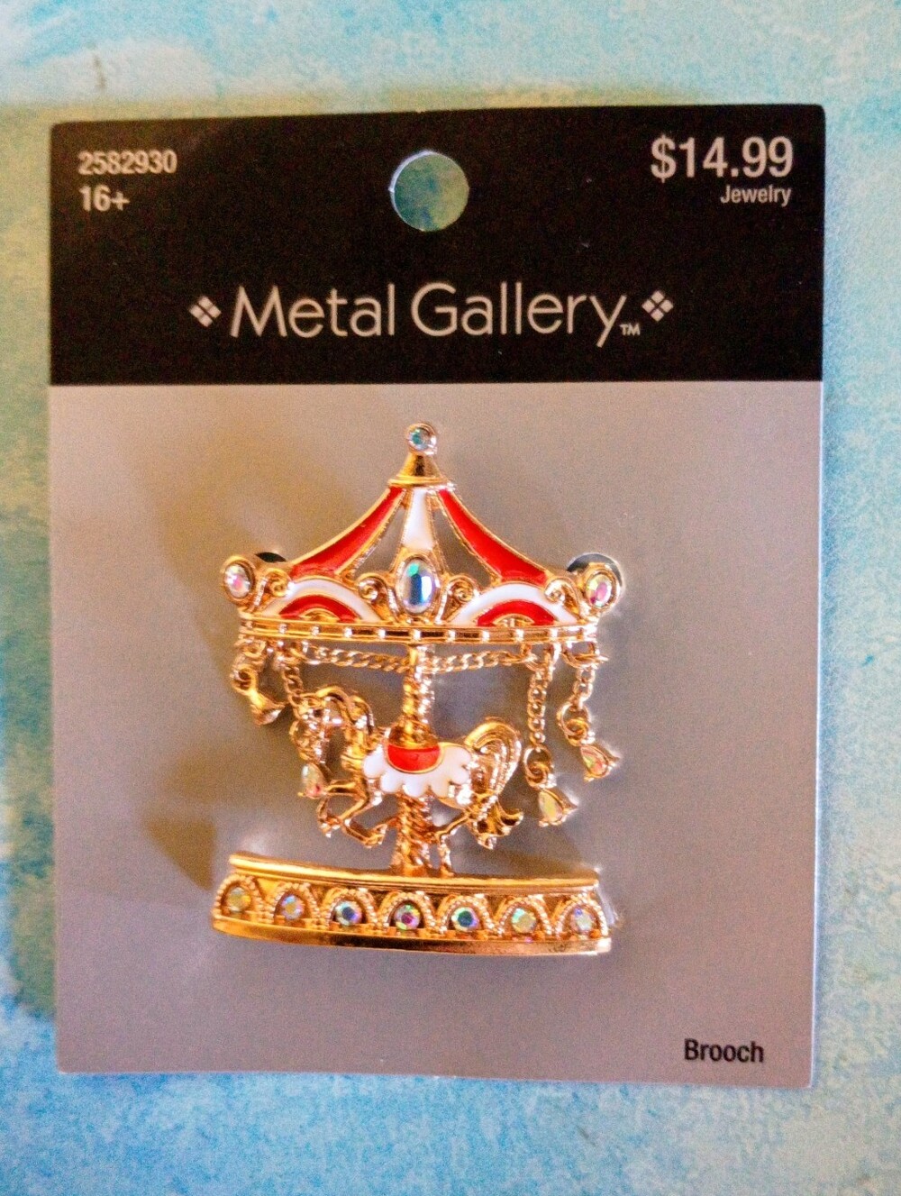 Horse Carousel Brooch